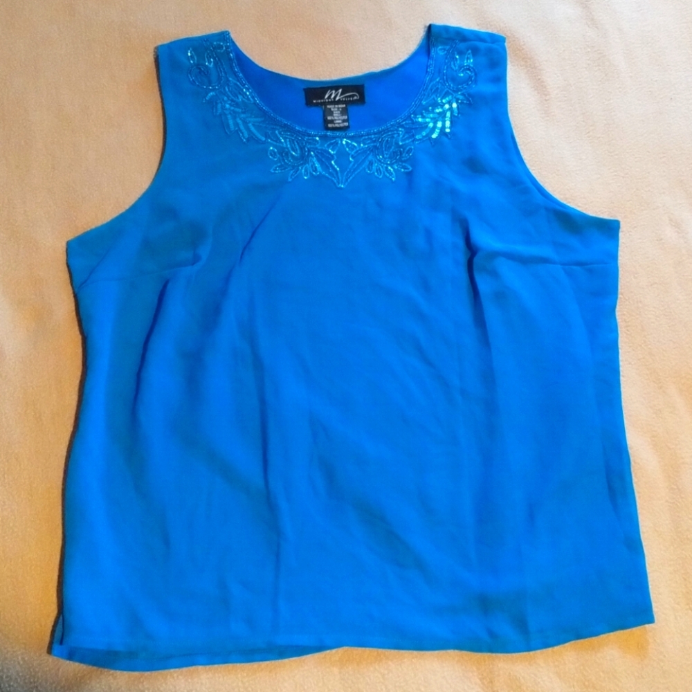 Midnight Velvet top with sequin and beaded details